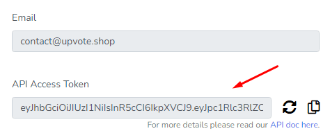 upvote shop api