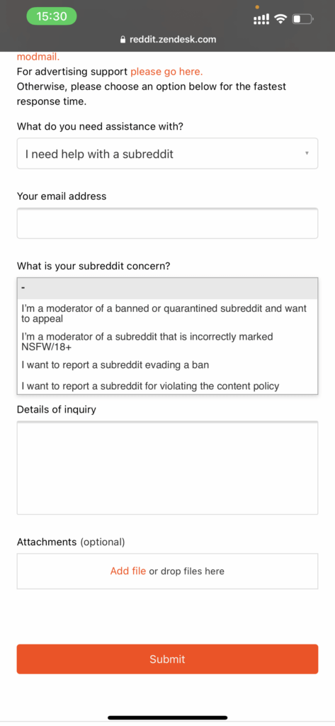 report subreddit on phone 2