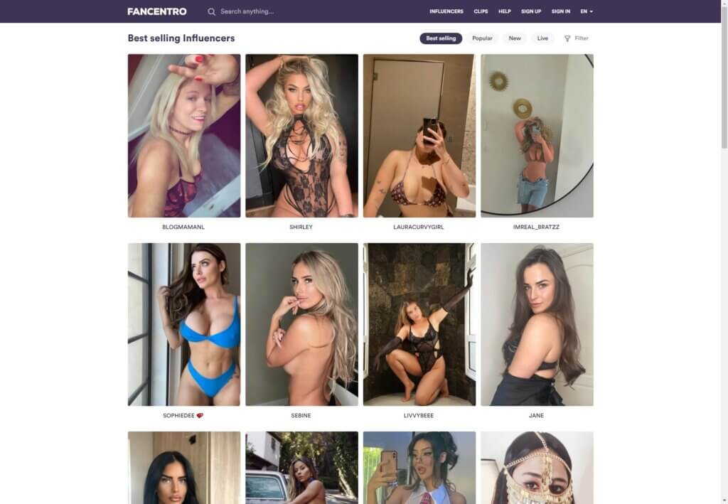 FanCentro homepage