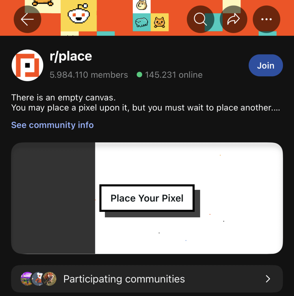 reddit place on mobile