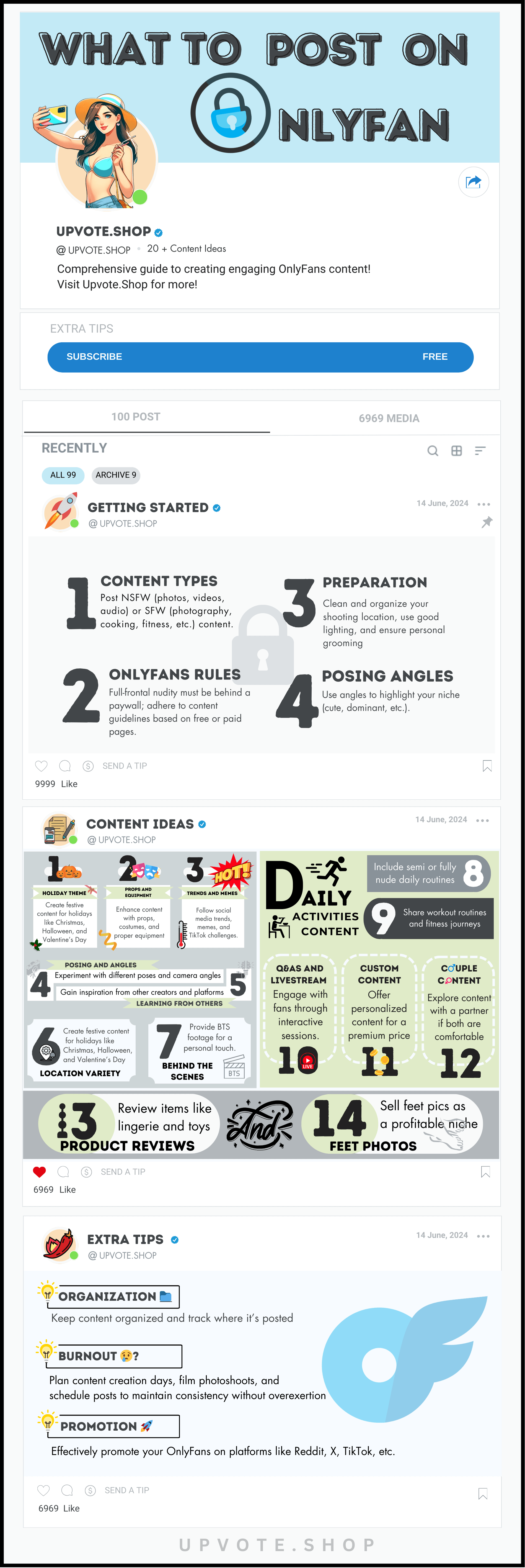 best onlyfans content ideas infographic