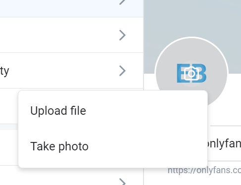 upload onlyfans profile photo